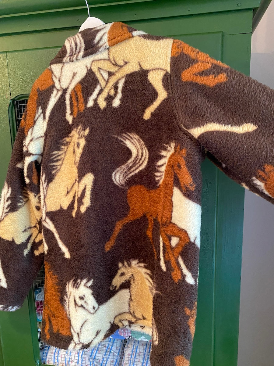 "Happy Trails" Horse Blanket Coat With Removable Collar