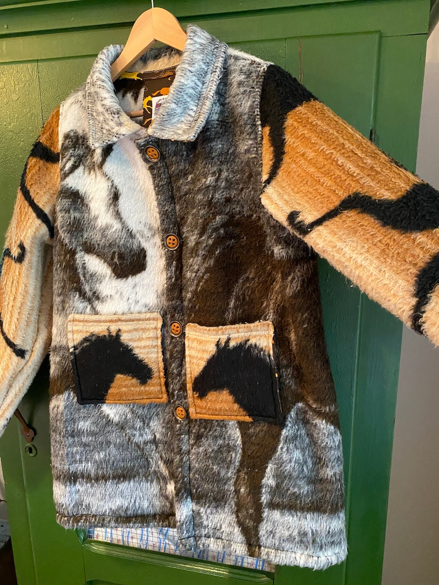 Horses Blanket Coat With Removable Collar