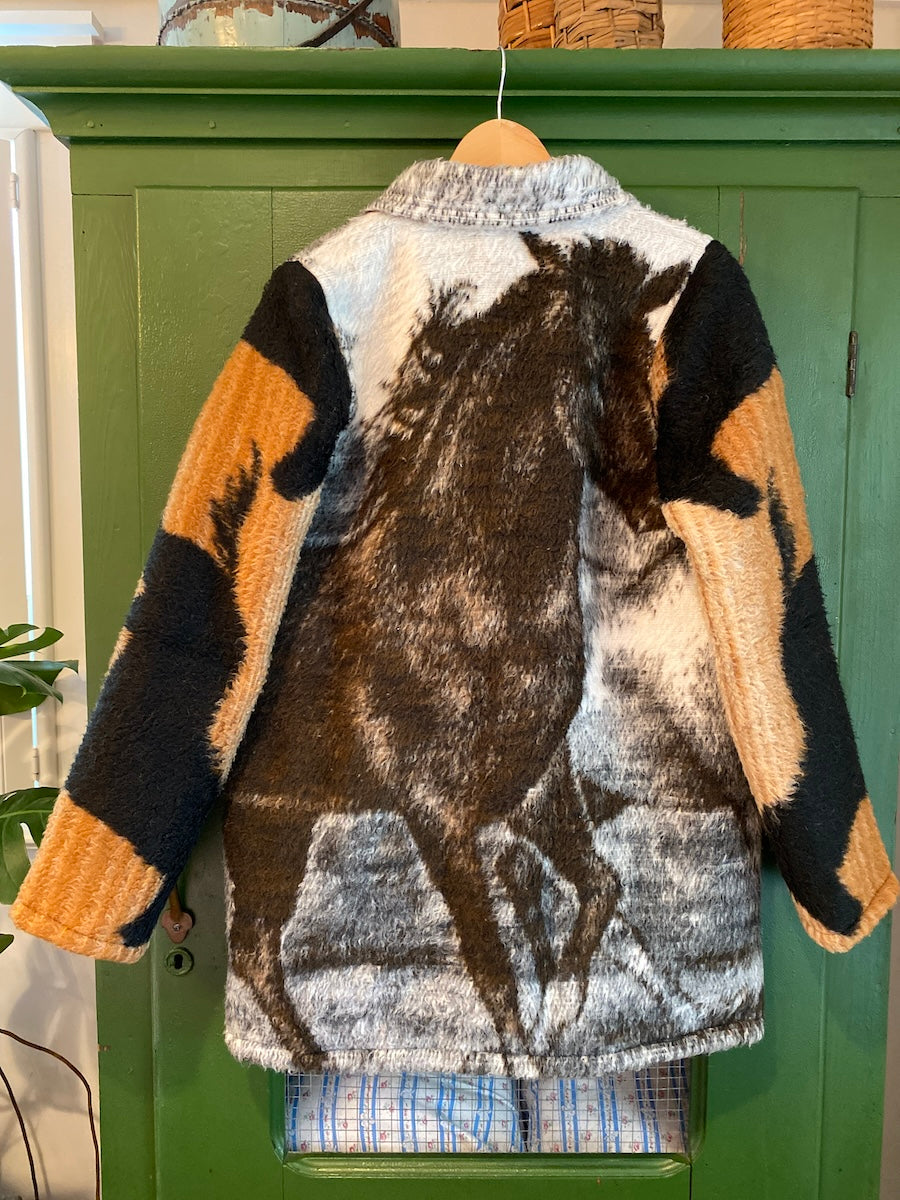 Horses Blanket Coat With Removable Collar