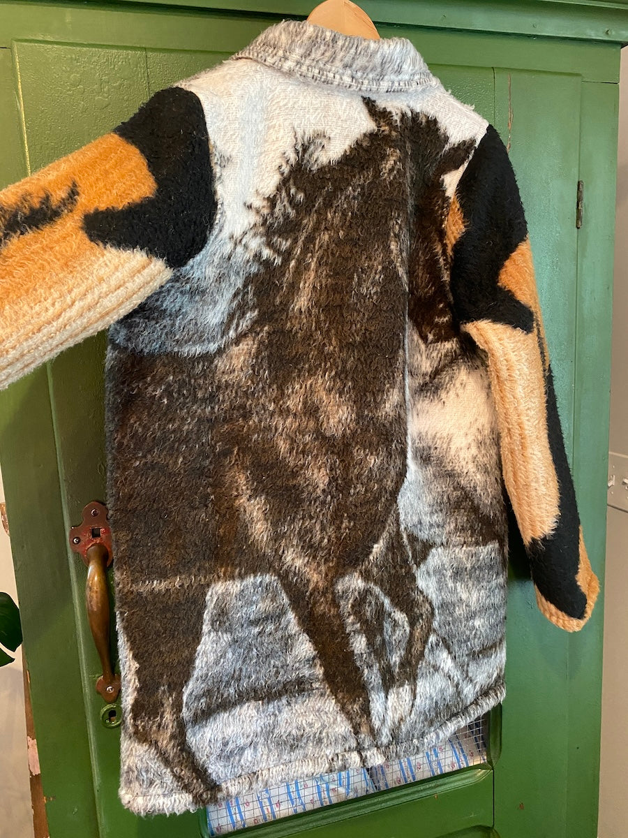 Horses Blanket Coat With Removable Collar