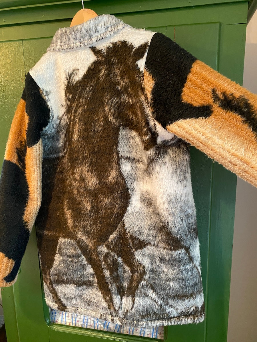 Horses Blanket Coat With Removable Collar