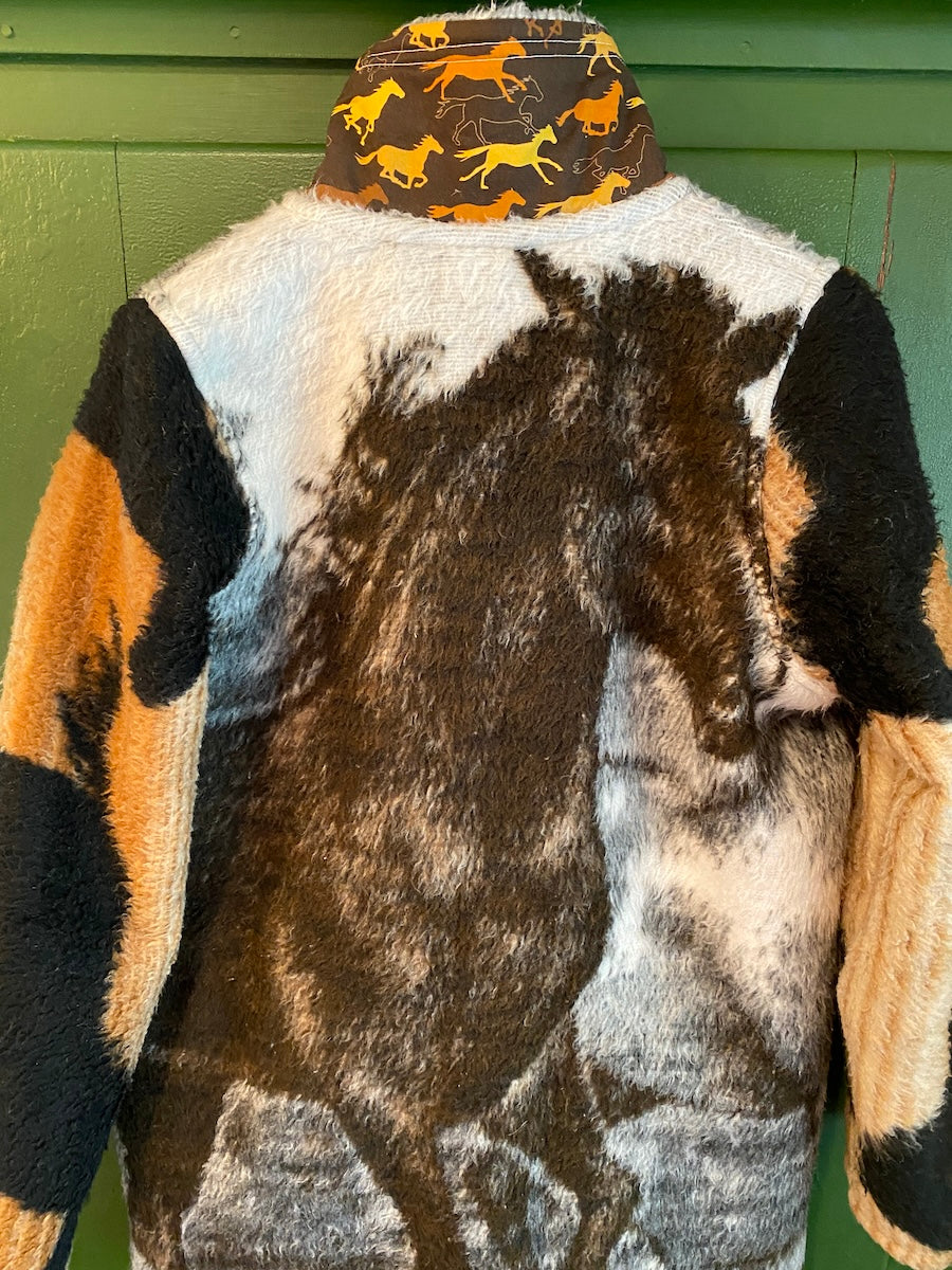 Horses Blanket Coat With Removable Collar