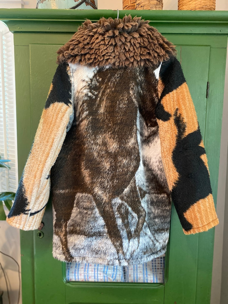 Horses Blanket Coat With Removable Collar