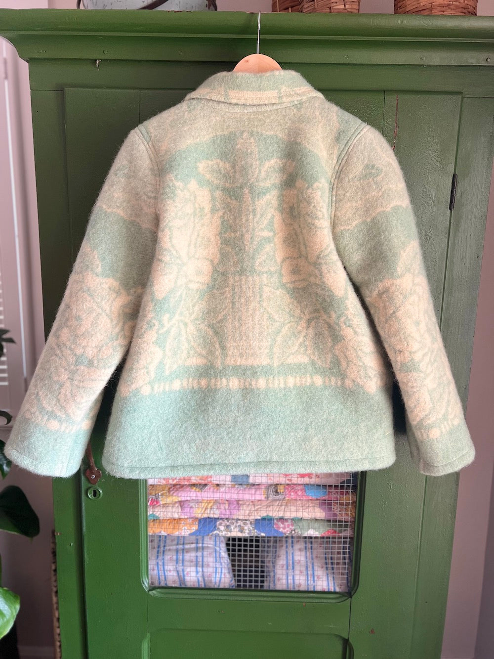Wool Flower Chore Coat