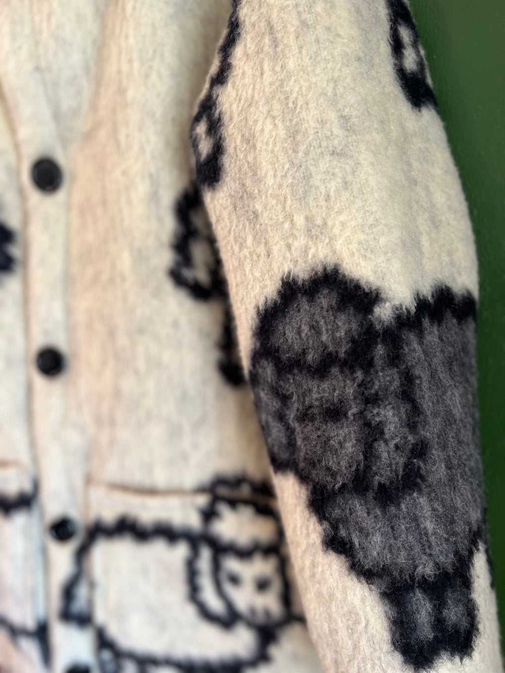 Sheep Blanket Coat With Removable Collar