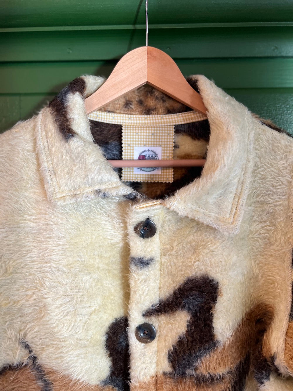 Brown Duck Blanket Coat with Removable Fur Collar