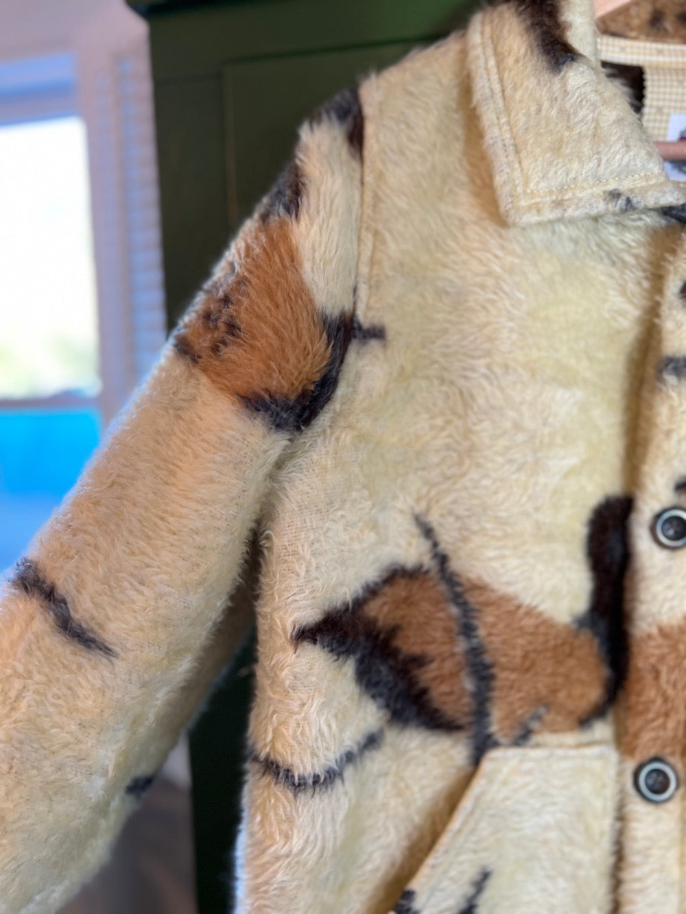 Brown Duck Blanket Coat with Removable Fur Collar