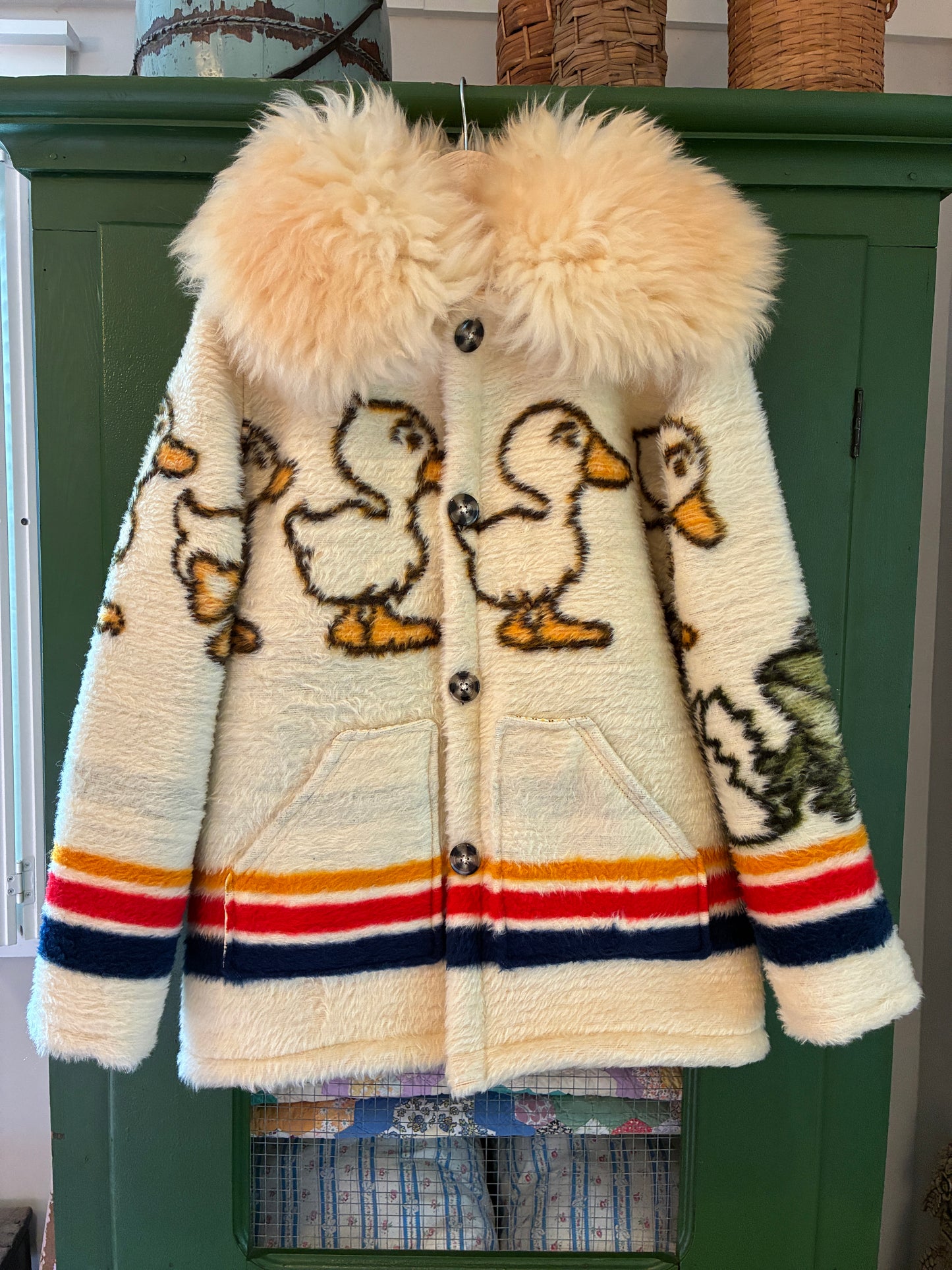 Baby Duck Blanket Coat with Removable Collar