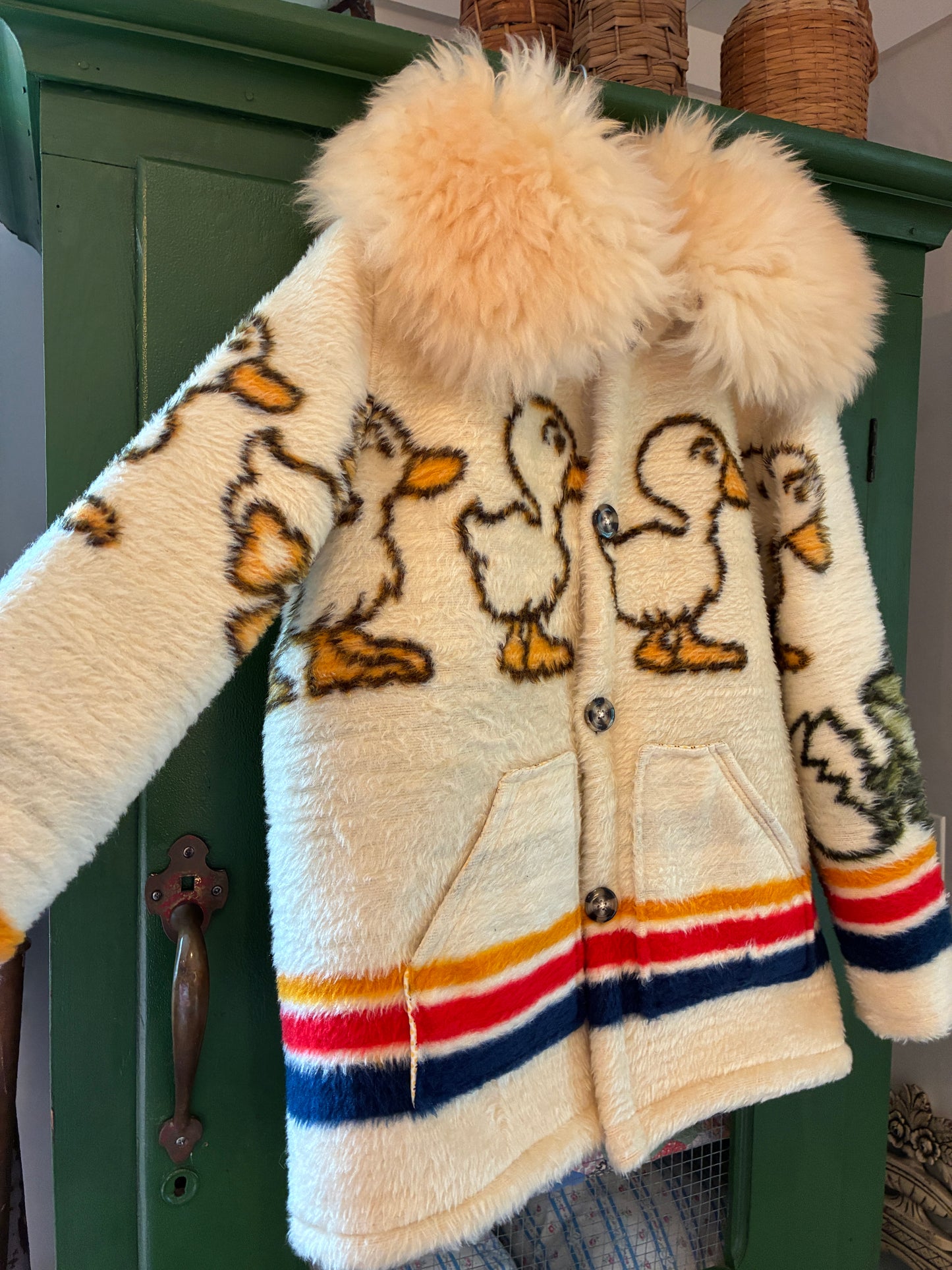 Baby Duck Blanket Coat with Removable Collar