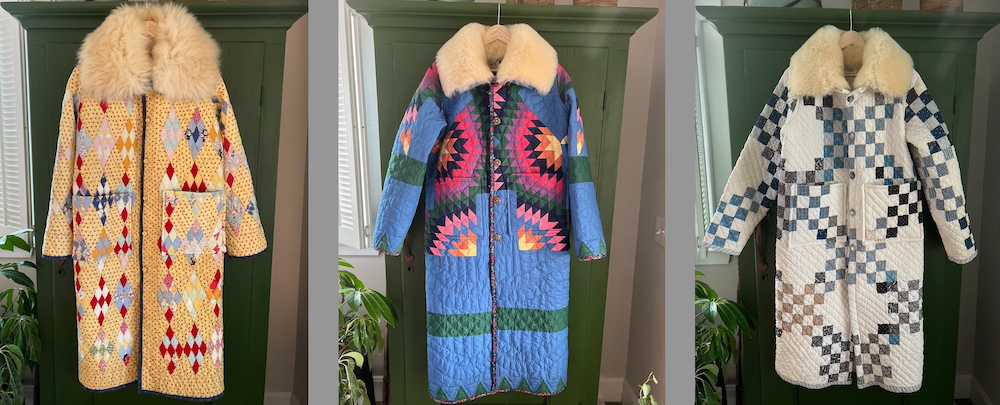 One-of-A-Kind handmade Vintage Quilt Coats and Jackets made One-of-A-Kind handmade Vintage Quilt Coats and Jackets made