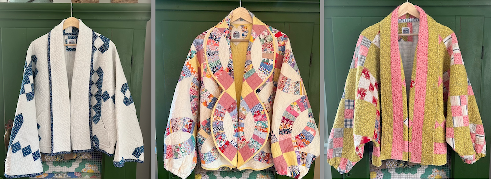 One-of-A-Kind handmade Vintage Quilt Coats and Jackets made One-of-A-Kind handmade Vintage Quilt Coats and Jackets made